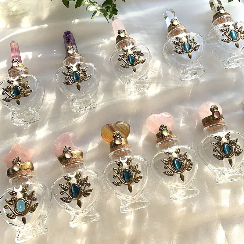 Decorazione con pietre preziose per bottiglia energetica magica in cristallo naturale Olivenorma - image 18