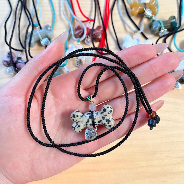 Collana per animali domestici in osso con pietre preziose naturali Olivenorma - image 27