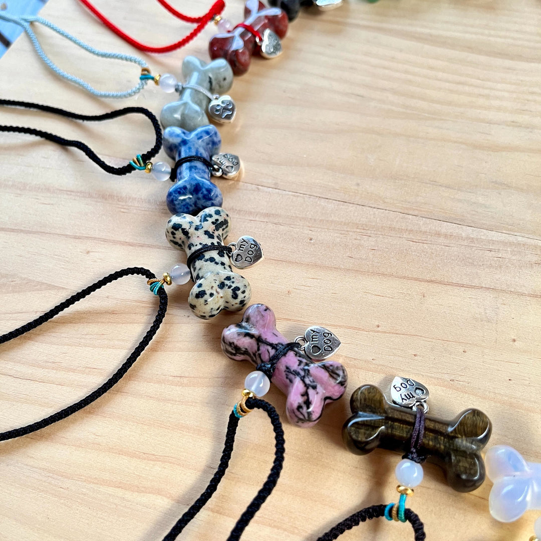 Collana per animali domestici in osso con pietre preziose naturali Olivenorma - image 28