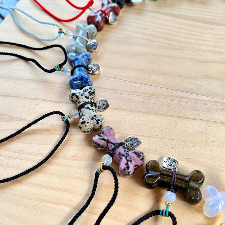 Collana per animali domestici in osso con pietre preziose naturali Olivenorma - image 28