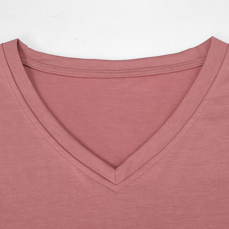 Olivenorma Mandala Inner Strength T-shirt in cotone con scollo a V per yoga e meditazione - image 27