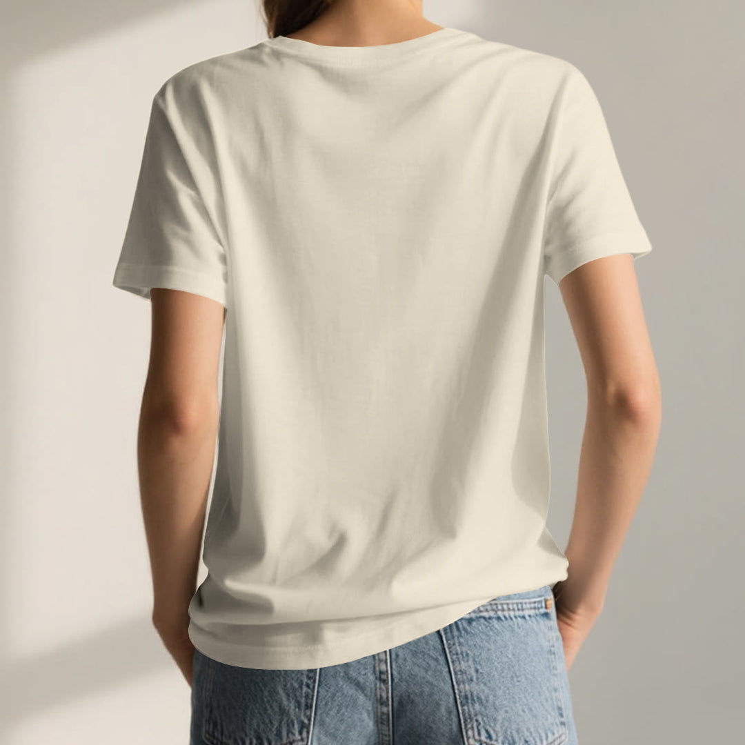 Maglietta da meditazione con scollo a V e scritta "Olivenorma Yoga Pose Mindful Energy" - image 2