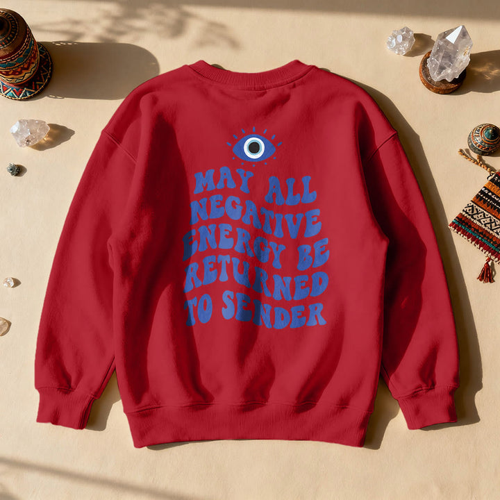 Felpa con citazione "Occhio di Demone Trendy" Olivenorma - Rosso - 2XL - image 20
