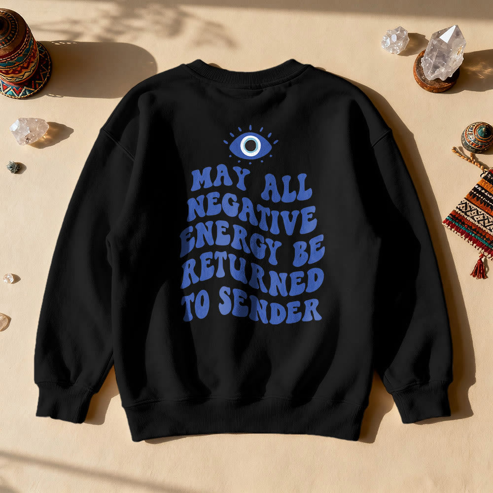 Felpa con citazione "Occhio di Demone Trendy" Olivenorma - Nero - 2XL - image 5