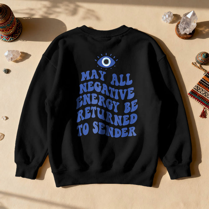 Felpa con citazione "Occhio di Demone Trendy" Olivenorma - Nero - 2XL - image 5