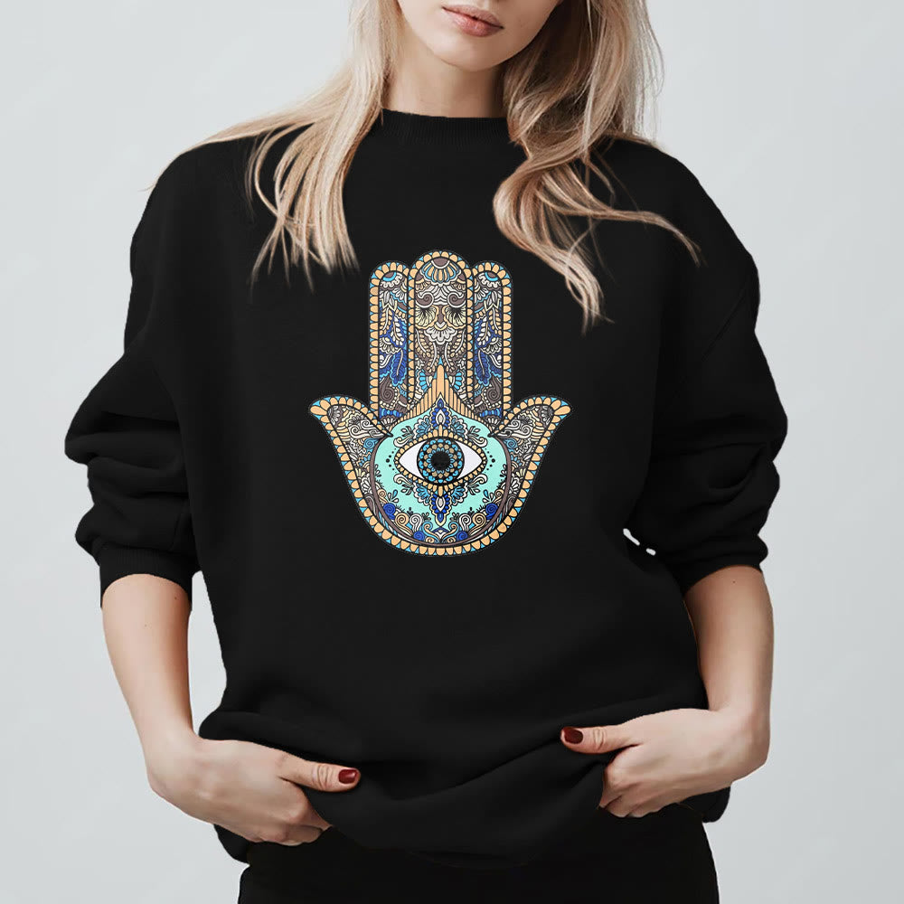 Felpa Olivenorma Chic Evil Eye Hamsa Hand - image 2