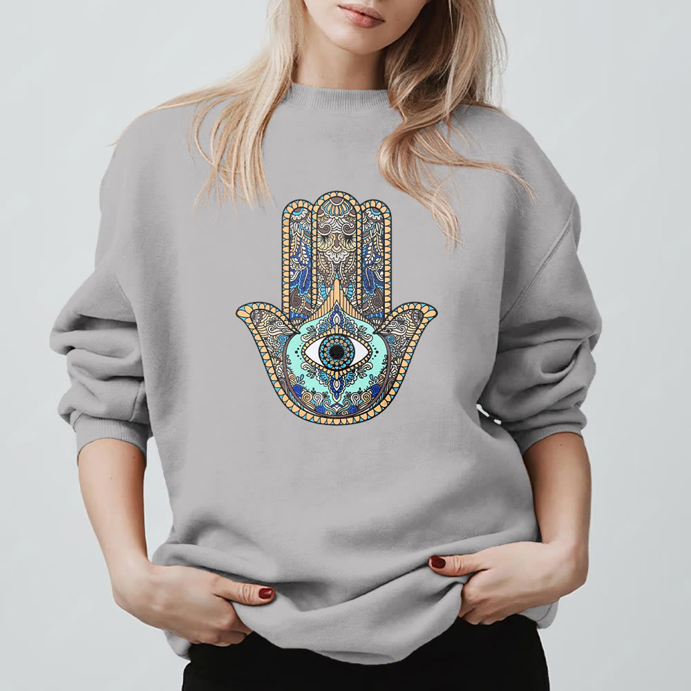 Felpa Olivenorma Chic Evil Eye Hamsa Hand - image 4