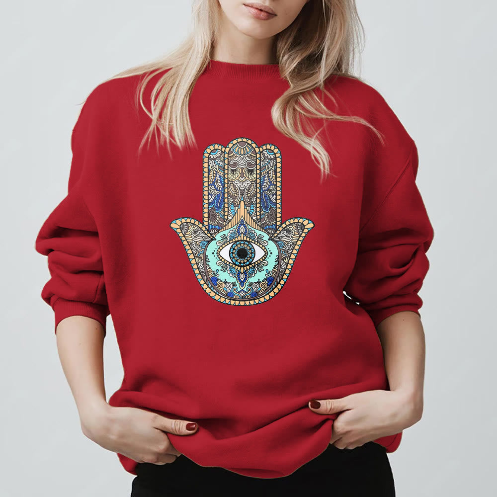 Felpa Olivenorma Chic Evil Eye Hamsa Hand - image 12
