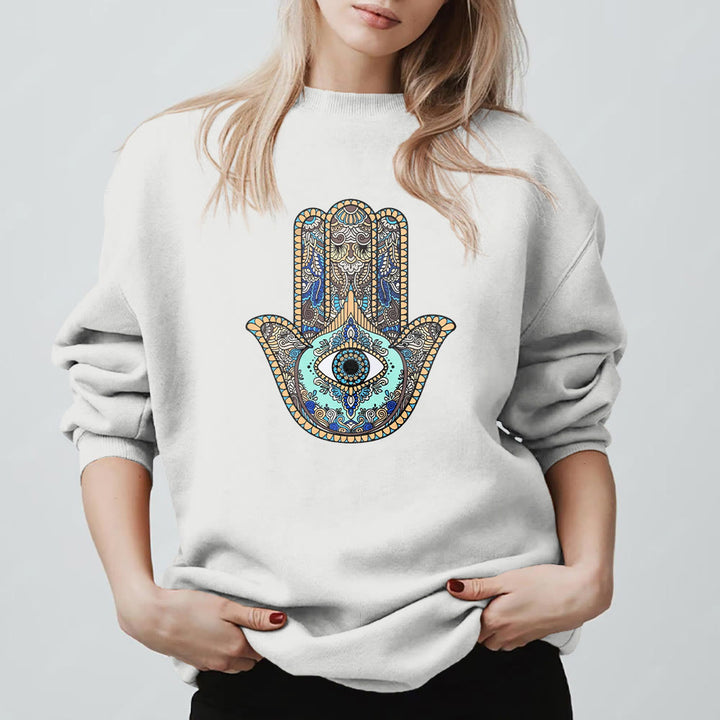 Felpa Olivenorma Chic Evil Eye Hamsa Hand - image 0