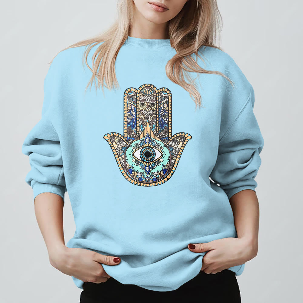 Felpa Olivenorma Chic Evil Eye Hamsa Hand - image 10
