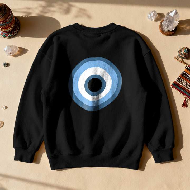Felpa unisex Olivenorma Blue Evil Eye - Nero - 2XL - image 8