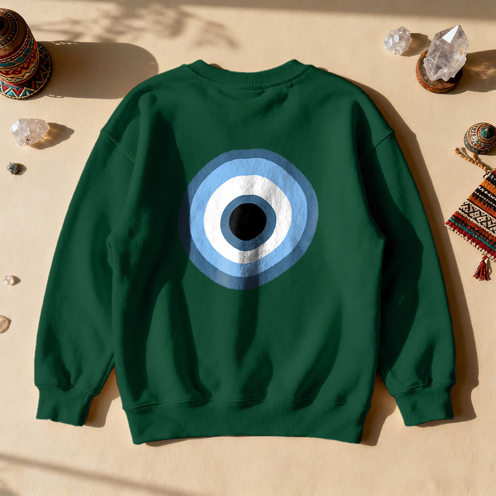 Felpa unisex Olivenorma Blue Evil Eye - Verde - 2XL - image 23