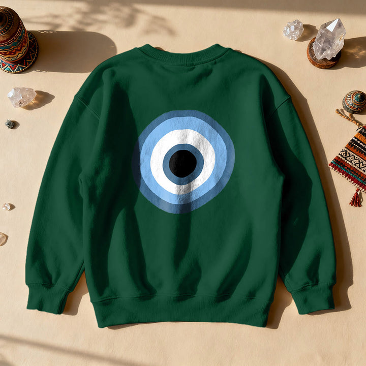Felpa unisex Olivenorma Blue Evil Eye - Verde - 2XL - image 23