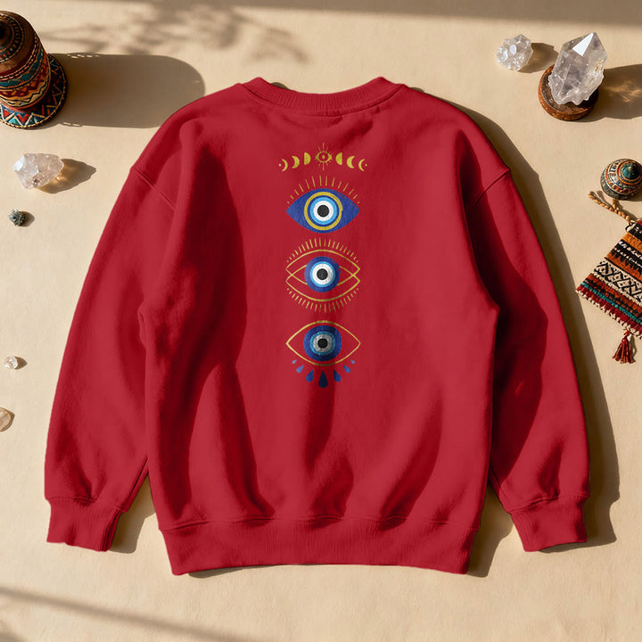 Felpa Olivenorma a strati con fasi lunari e malocchio - Rosso - 2XL - image 20
