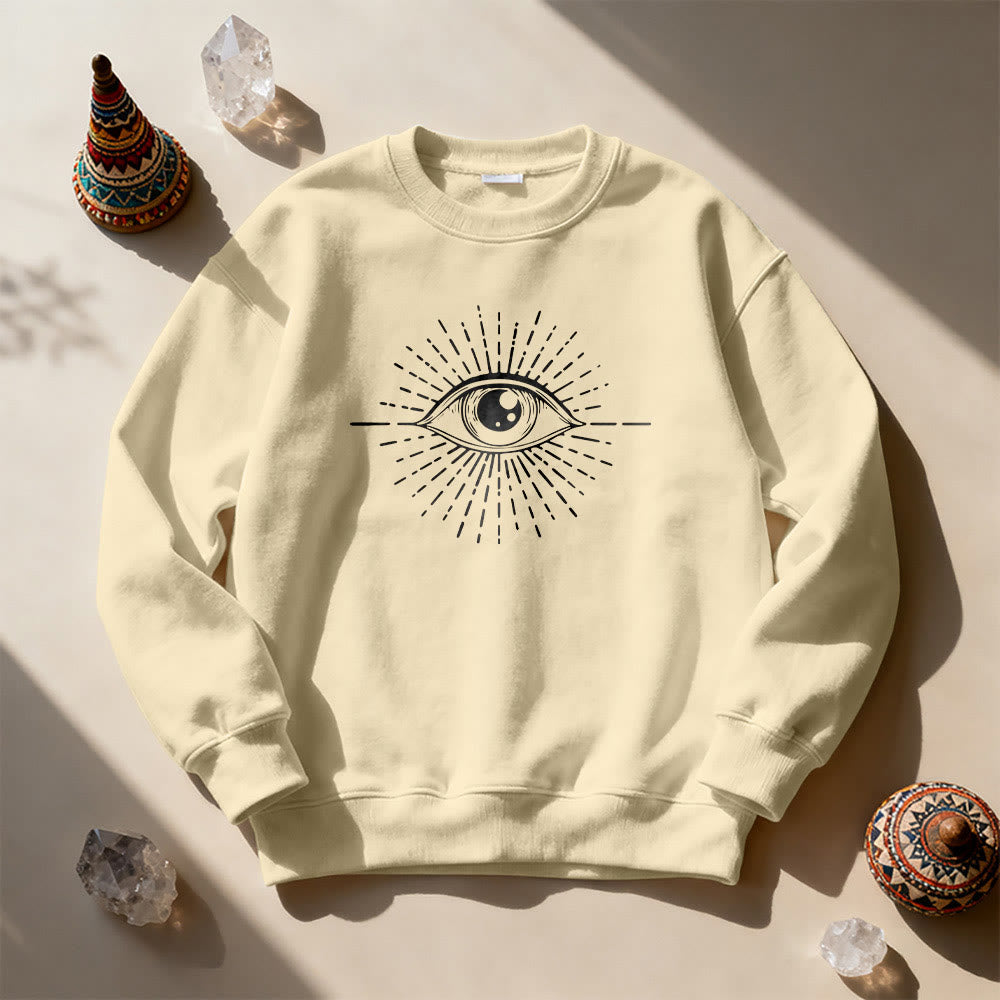 Felpa con cappuccio Olivenorma Spiritual Evil Eye Sunburst  - Cachi - 2XL - image 11