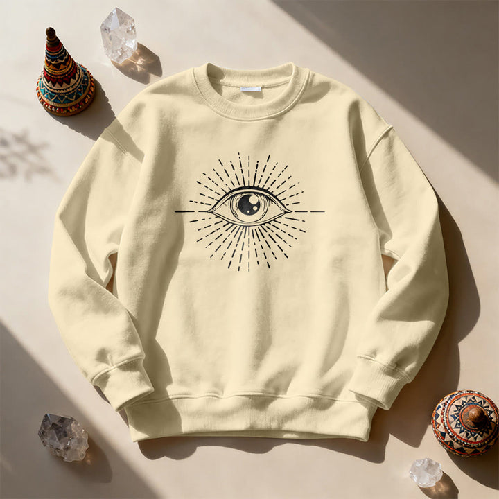 Felpa con cappuccio Olivenorma Spiritual Evil Eye Sunburst  - Cachi - 2XL - image 11