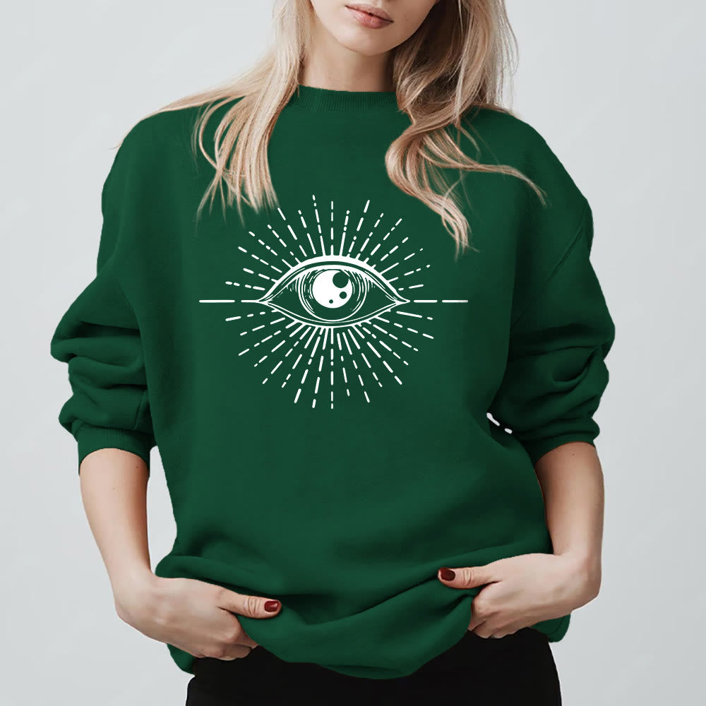 Felpa con cappuccio Olivenorma Spiritual Evil Eye Sunburst  - image 0