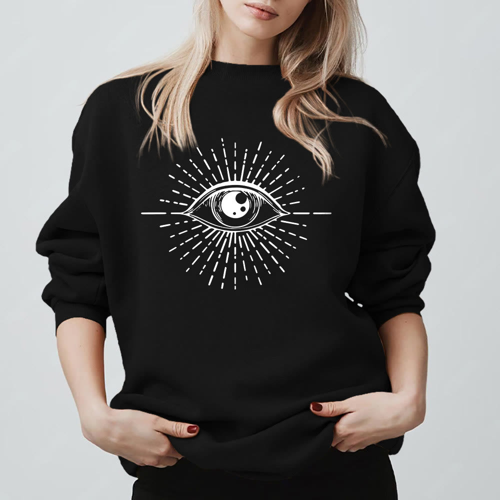Felpa con cappuccio Olivenorma Spiritual Evil Eye Sunburst  - image 4