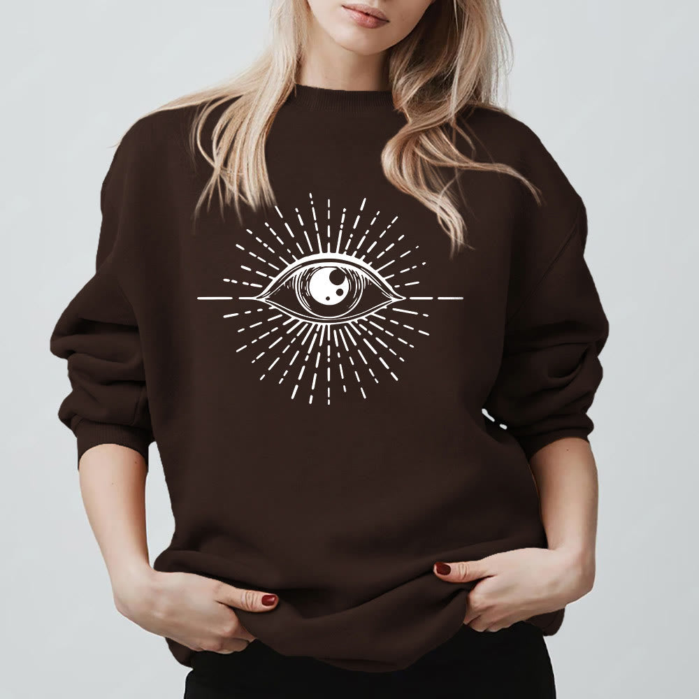 Felpa con cappuccio Olivenorma Spiritual Evil Eye Sunburst  - image 8