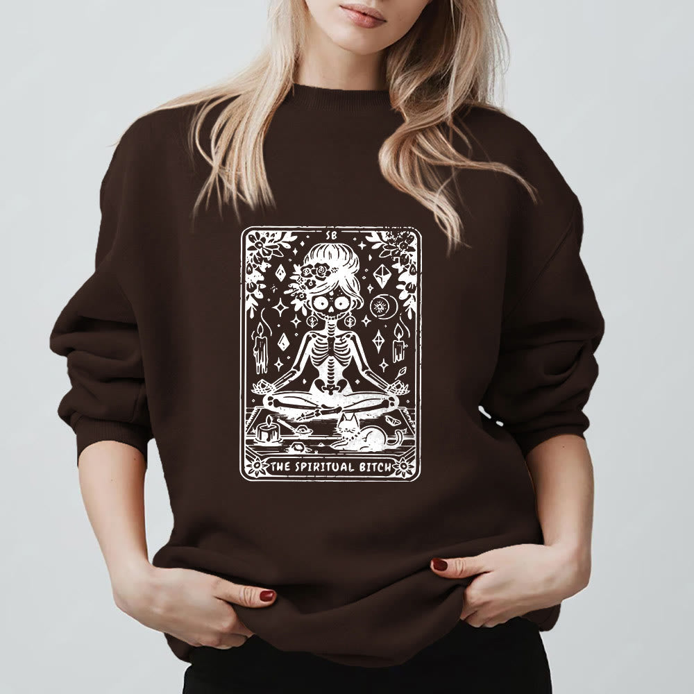 Olivenorma"LA CAGNA SPIRITUALE" Felpa con scheletro spirituale dei Tarocchi  - image 6