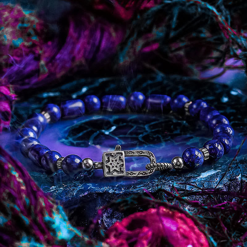 Braccialetto di perline di lapislazzuli blu imperiale Olivenorma - 17 centimetri - image 0