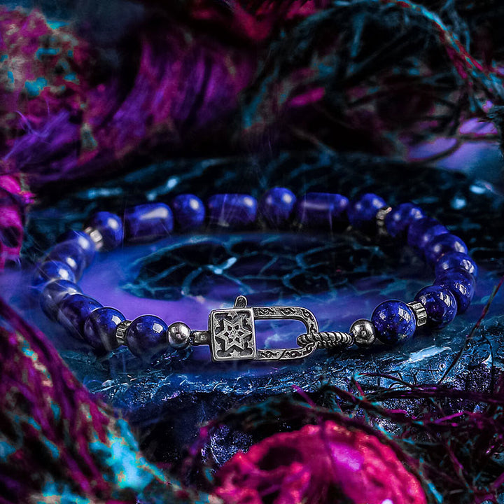 Braccialetto di perline di lapislazzuli blu imperiale Olivenorma - 17 centimetri - image 0