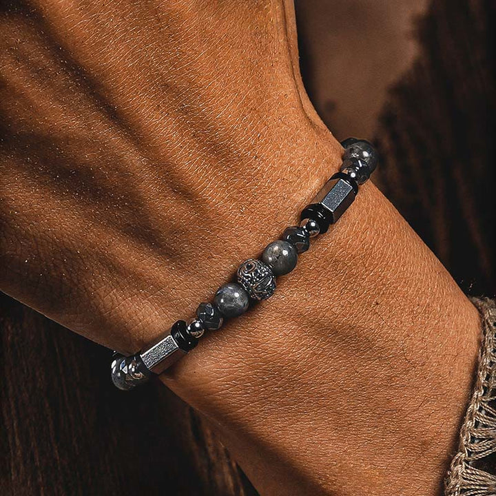 Bracciale Olivenorma con perline in occhio di tigre e labradorite - image 4