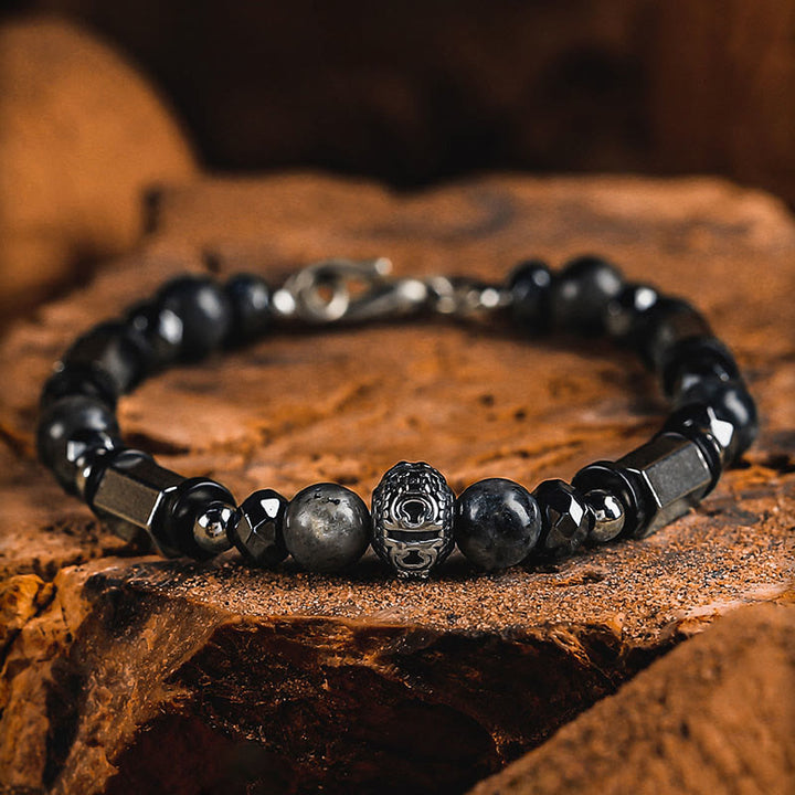 Bracciale Olivenorma con perline in occhio di tigre e labradorite - Labradorite - 18 centimetri - image 3