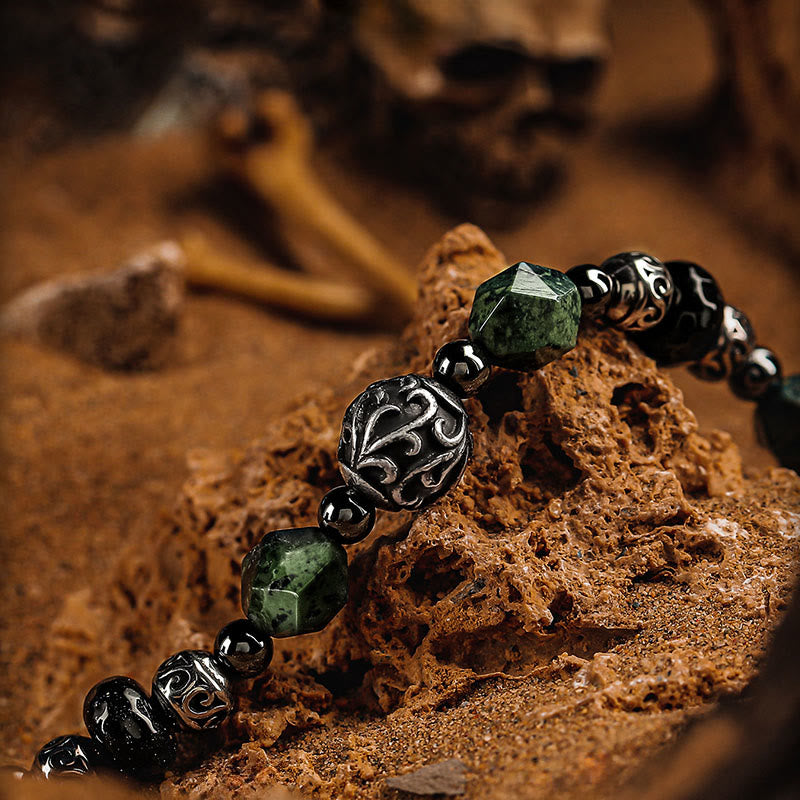 Bracciale Olivenorma in malachite e onice nero - image 2