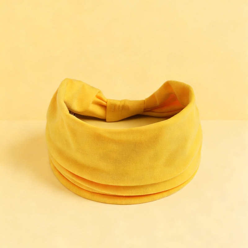 Fascia per yoga sportiva elastica ampia e solida Olivenorma Boho - Giallo - image 7