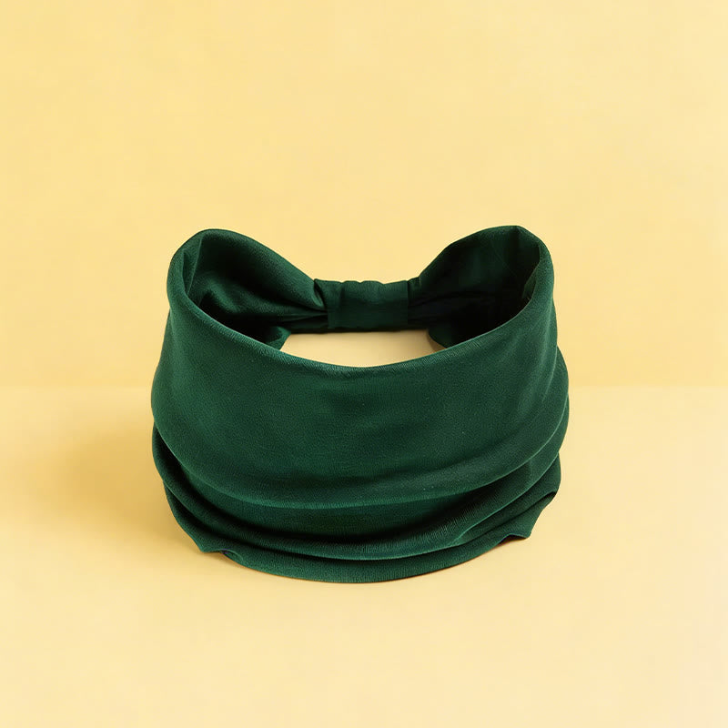 Fascia per yoga sportiva elastica ampia e solida Olivenorma Boho - Verde scuro - image 5