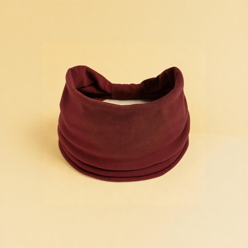 Fascia per yoga sportiva elastica ampia e solida Olivenorma Boho - Vino rosso - image 11