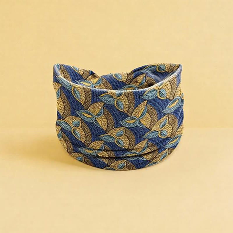 Fascia sportiva regolabile con stampa floreale boho Olivenorma - Blu - image 9