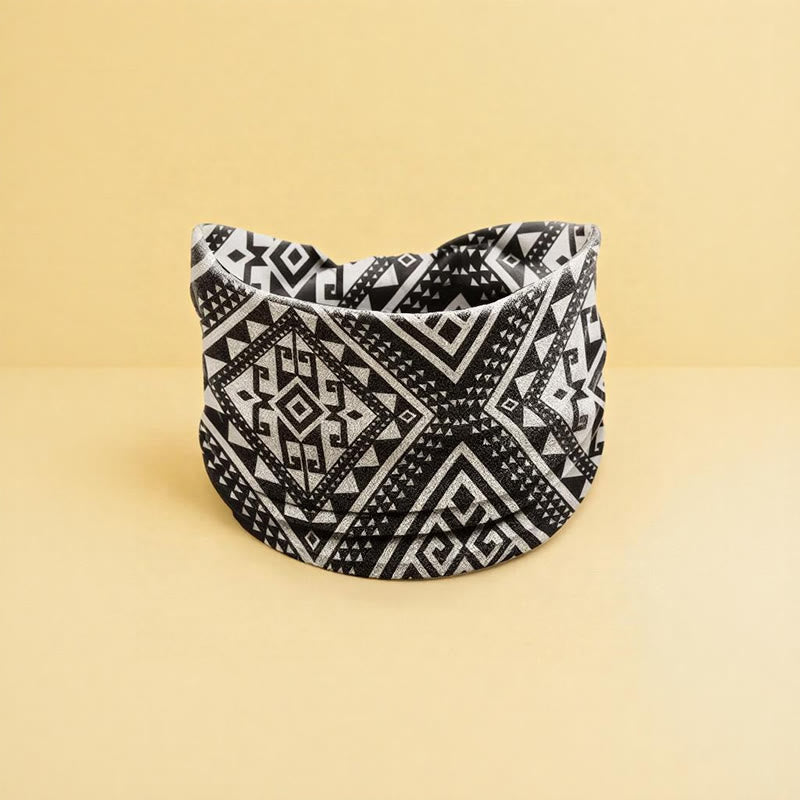 Fascia sportiva regolabile con stampa floreale boho Olivenorma - Nero - image 8