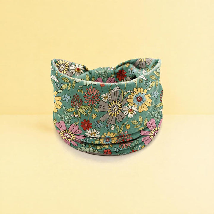 Fascia sportiva regolabile con stampa floreale boho Olivenorma - Verde chiaro - image 4