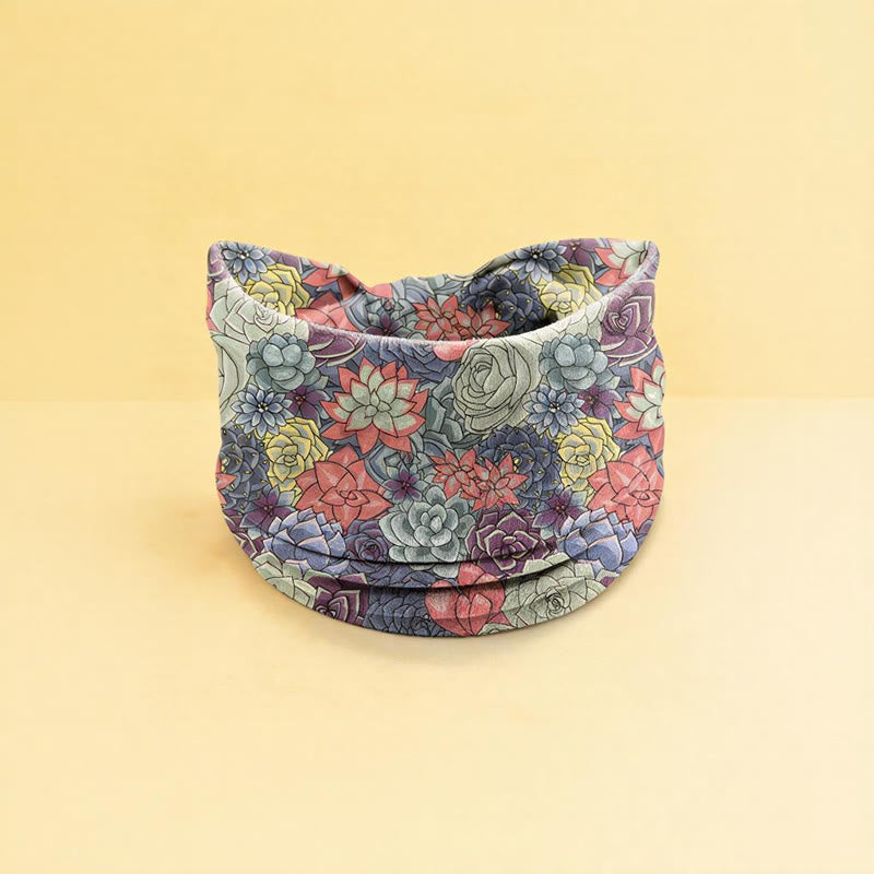 Fascia sportiva regolabile con stampa floreale boho Olivenorma - Azzurro chiaro - image 6