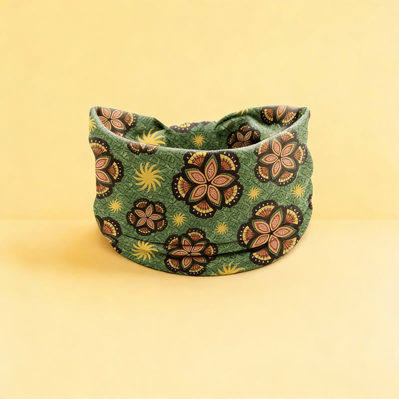 Fascia sportiva regolabile con stampa floreale boho Olivenorma - Verde - image 0