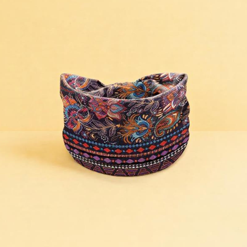 Fascia sportiva regolabile con stampa floreale boho Olivenorma - Viola chiaro - image 2