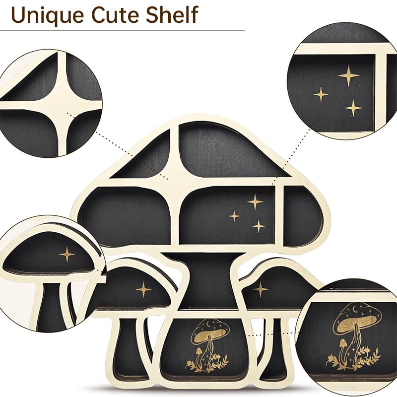 Mensola in cristallo a forma di cuore di fungo in legno Olivenorma - image 7