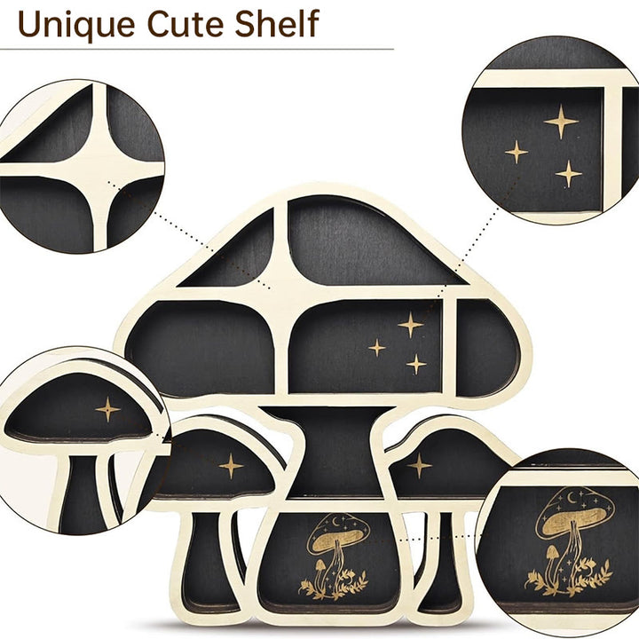 Mensola in cristallo a forma di cuore di fungo in legno Olivenorma - image 7