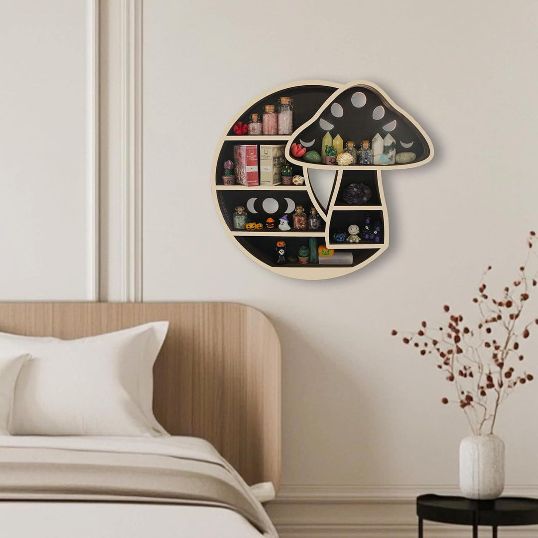 Mensola in cristallo a forma di cuore di fungo in legno Olivenorma - B - image 2