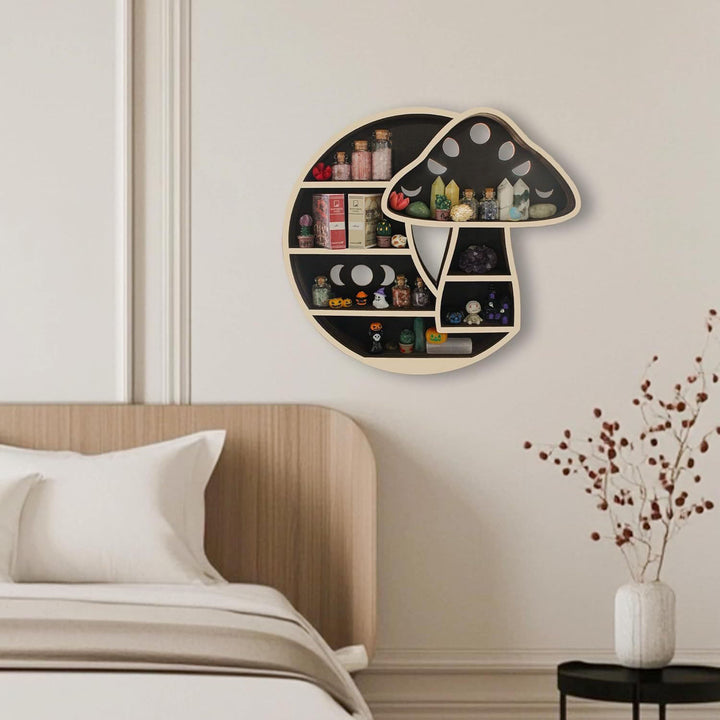 Mensola in cristallo a forma di cuore di fungo in legno Olivenorma - B - image 2