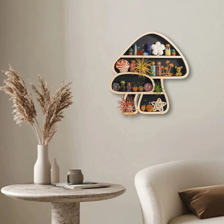 Mensola in cristallo a forma di cuore di fungo in legno Olivenorma - C - image 3