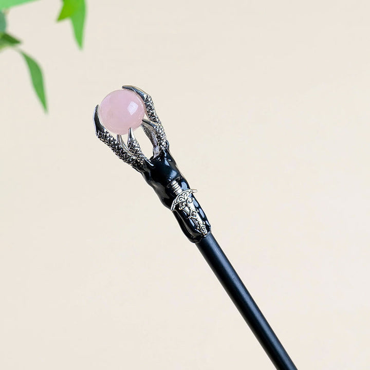 Bacchette di cristallo a forma di artiglio di drago con pietre preziose naturali Olivenorma - Quarzo rosa - image 11