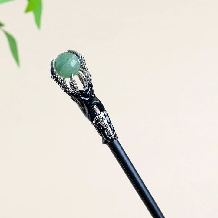 Bacchette di cristallo a forma di artiglio di drago con pietre preziose naturali Olivenorma - Avventurina verde - image 1