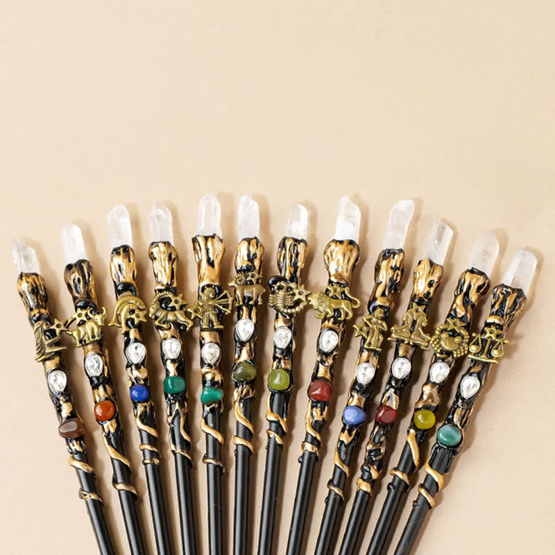 Bacchette magiche di cristallo trasparente naturale Olivenorma con 12 costellazioni - Collezione 12 Zodiac - image 14