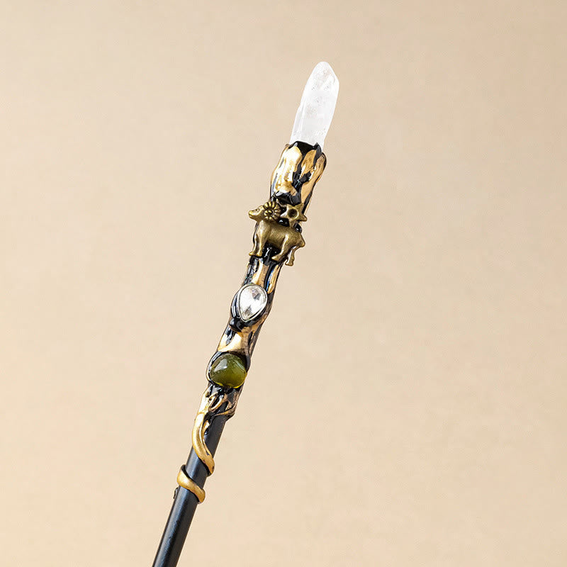 Bacchette magiche di cristallo trasparente naturale Olivenorma con 12 costellazioni - Ariete - image 1