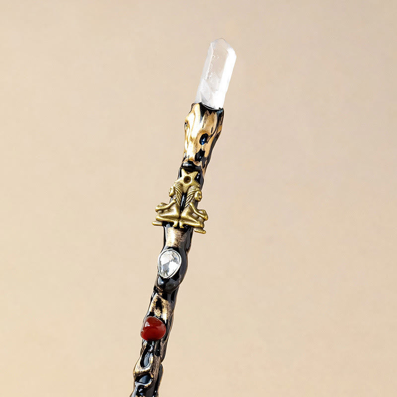 Bacchette magiche di cristallo trasparente naturale Olivenorma con 12 costellazioni - Gemelli - image 3