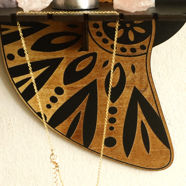 Mensola in cristallo con uccelli volanti in legno Olivenorma - image 5