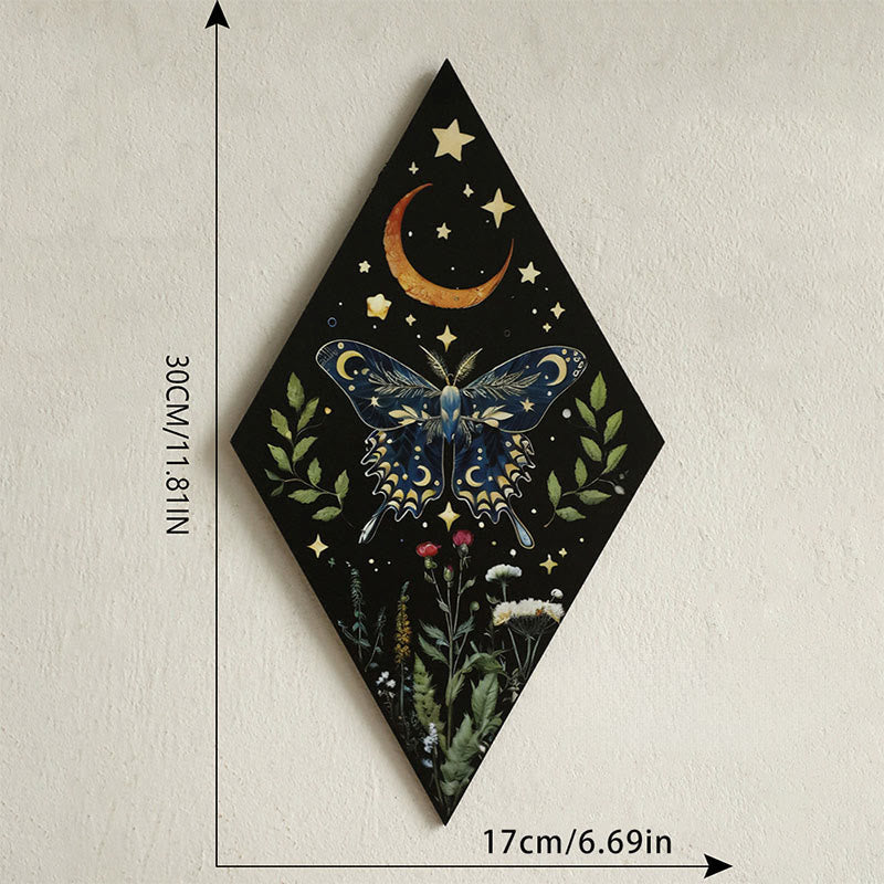 Mensola in cristallo a forma di farfalla romboidale in legno Olivenorma - D - image 4